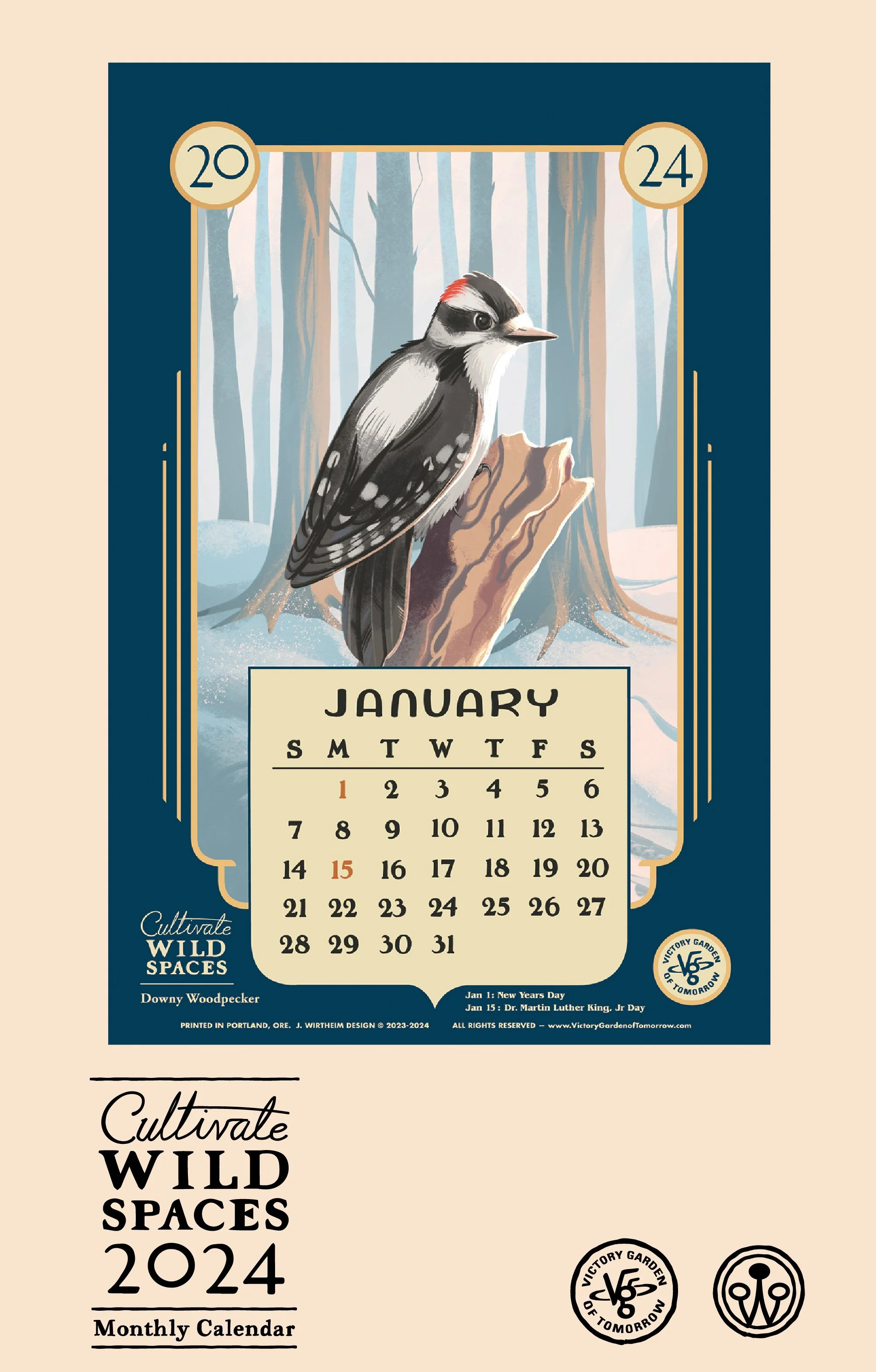 Cultivate Wild Spaces 2024 wall calendar — The Victory Garden of Tomorrow