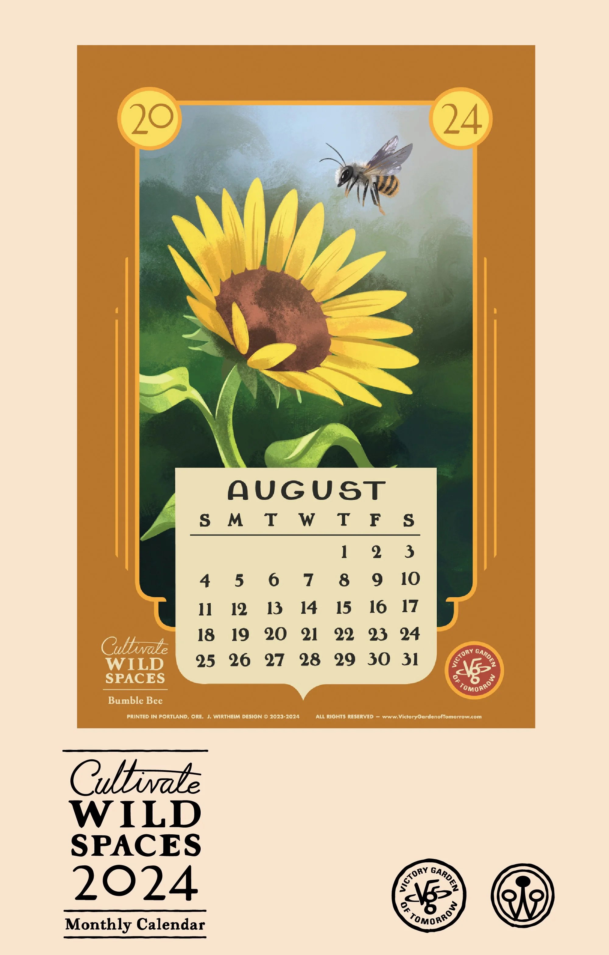 Cultivate Wild Spaces 2024 wall calendar — The Victory Garden of Tomorrow