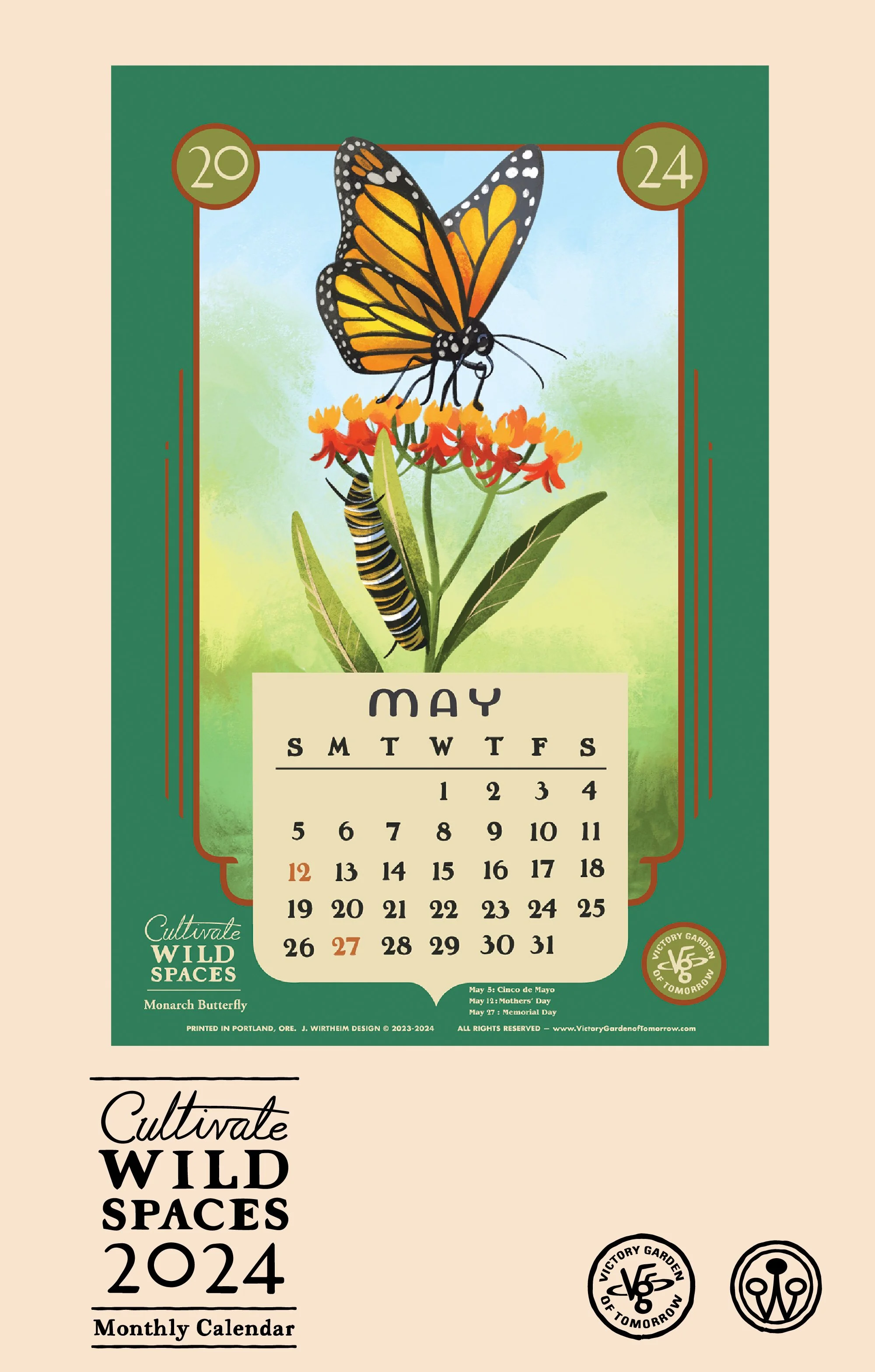 Cultivate Wild Spaces 2024 wall calendar — The Victory Garden of Tomorrow