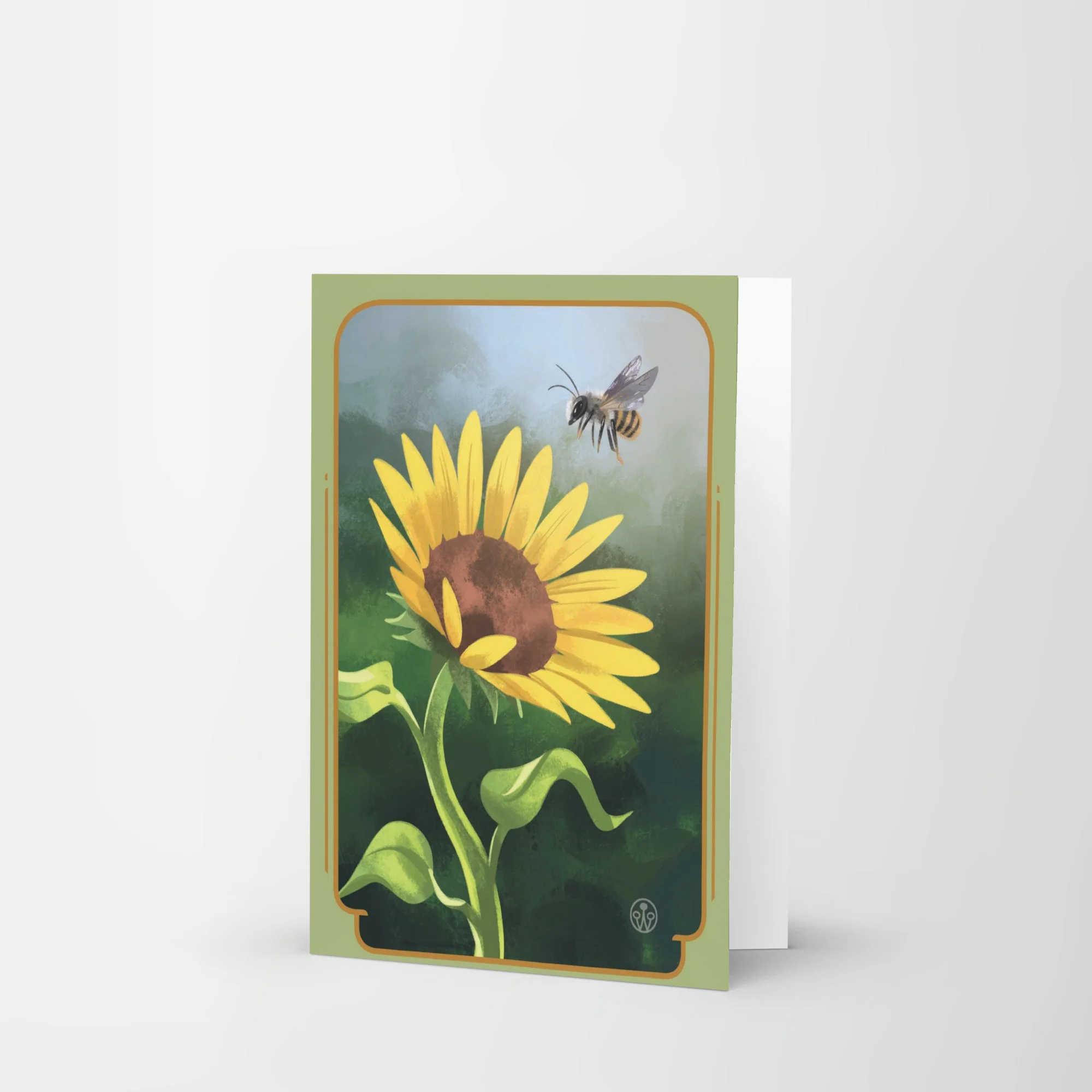Bumble Bee Greeting Card Blank Inside
