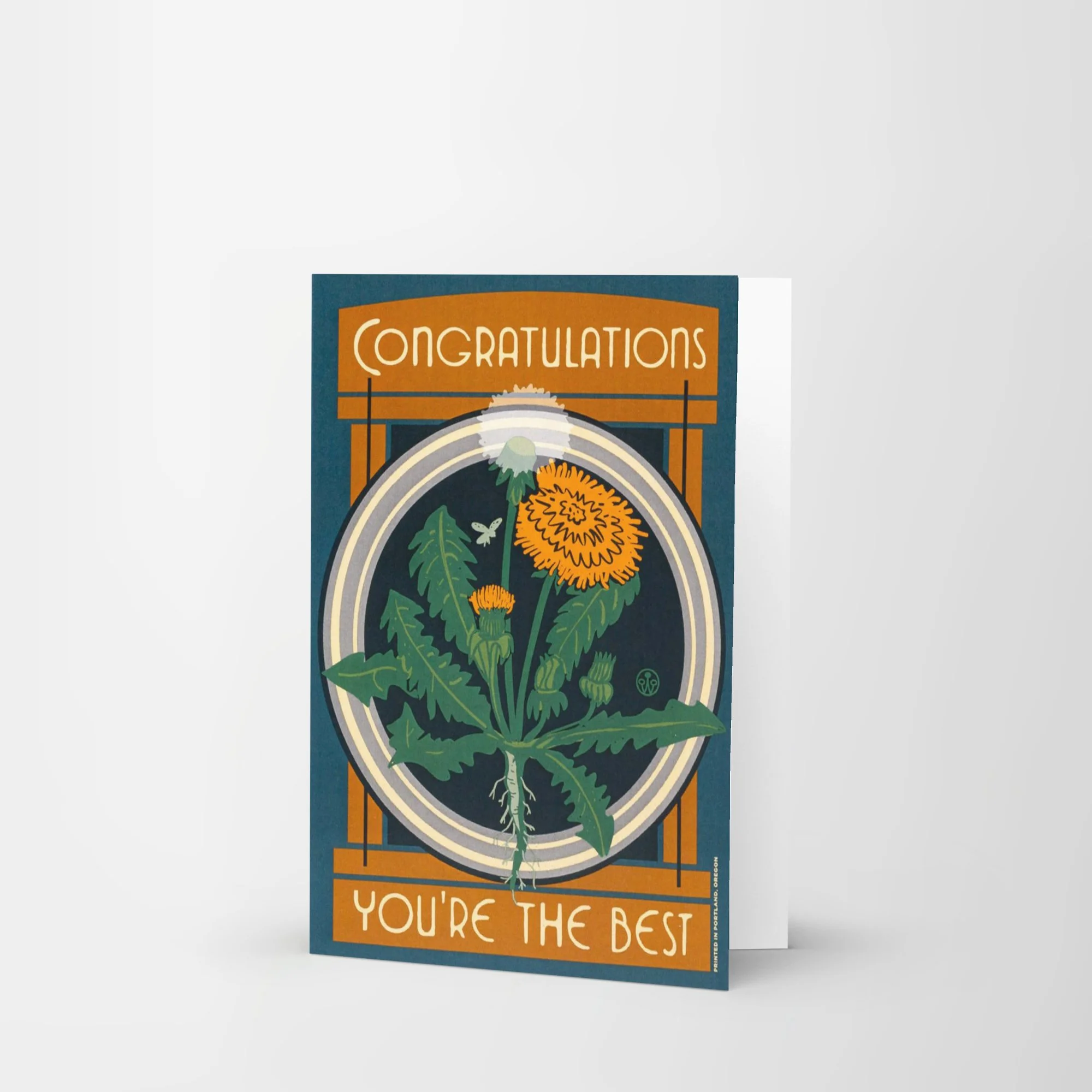 Congratulations Dandelion Greeting Card Blank Inside