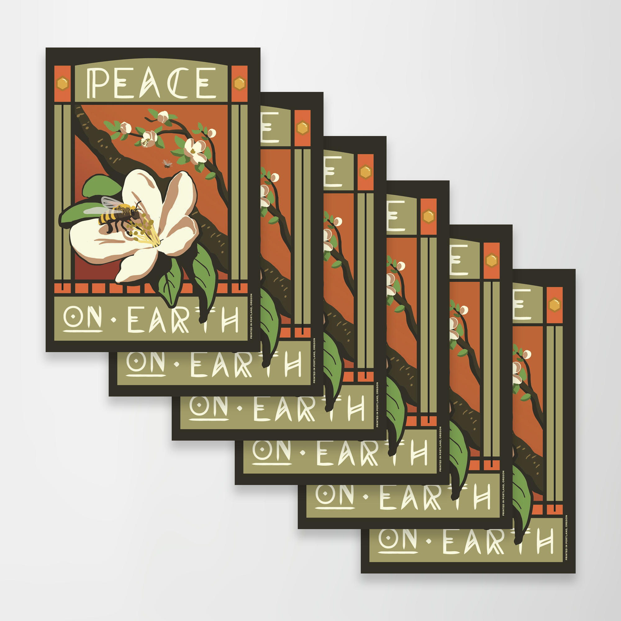 Peace on Earth Greeting Card Blank Inside