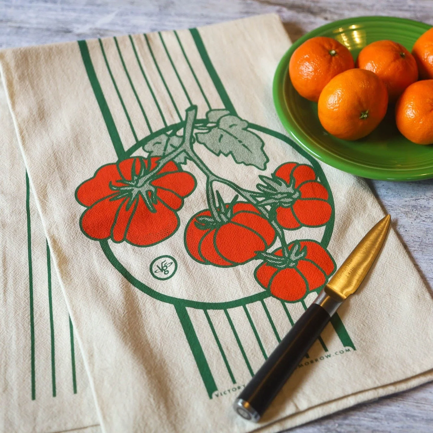 Our flour sack towels aren't just kitchen linens. They're tools for reclaiming the everyday. This year we've added new designs to the collection: tomatoes that remind us of summer victories, kale that celebrates the hearty greens that see us through 