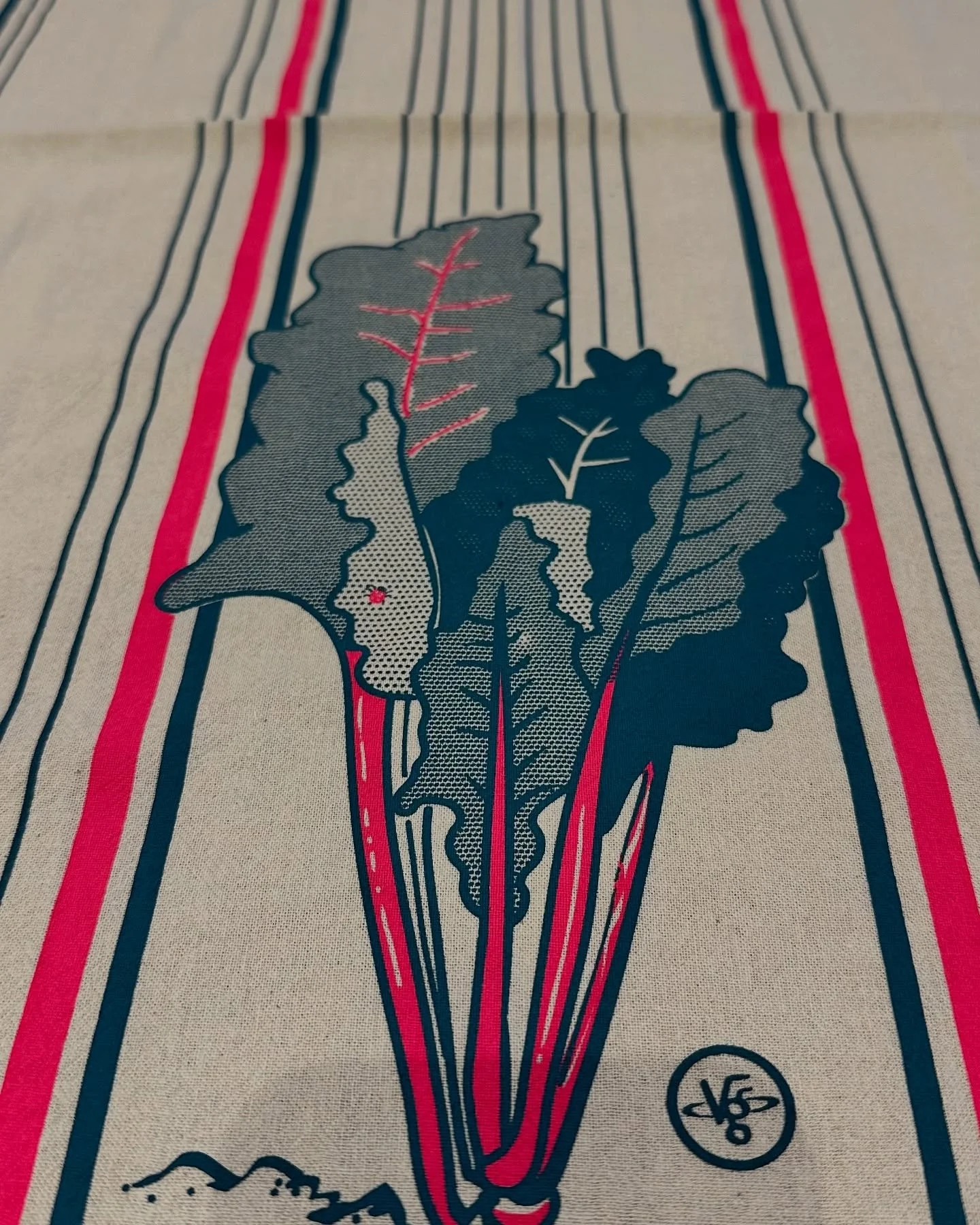 Man I can&rsquo;t stop looking at and holding our new floursack furoshiki towels. This one is swiss chard &mdash;can you find the ladybug? Can&rsquo;t wait until a few washes and these get real soft and worn in. There&rsquo;s a few more designs so ta