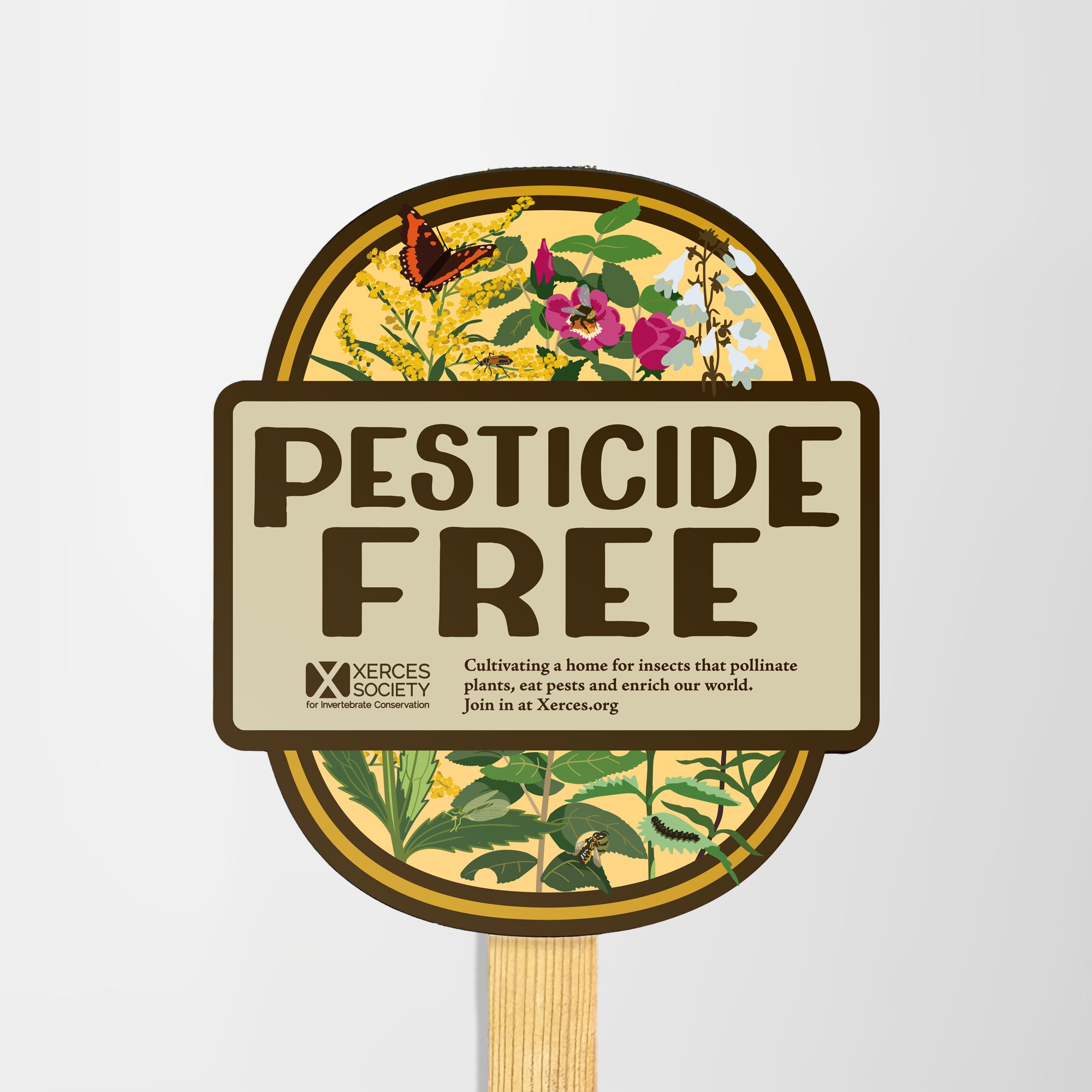 Pesticide Free Yard & Garden Sign from The Xerces Society