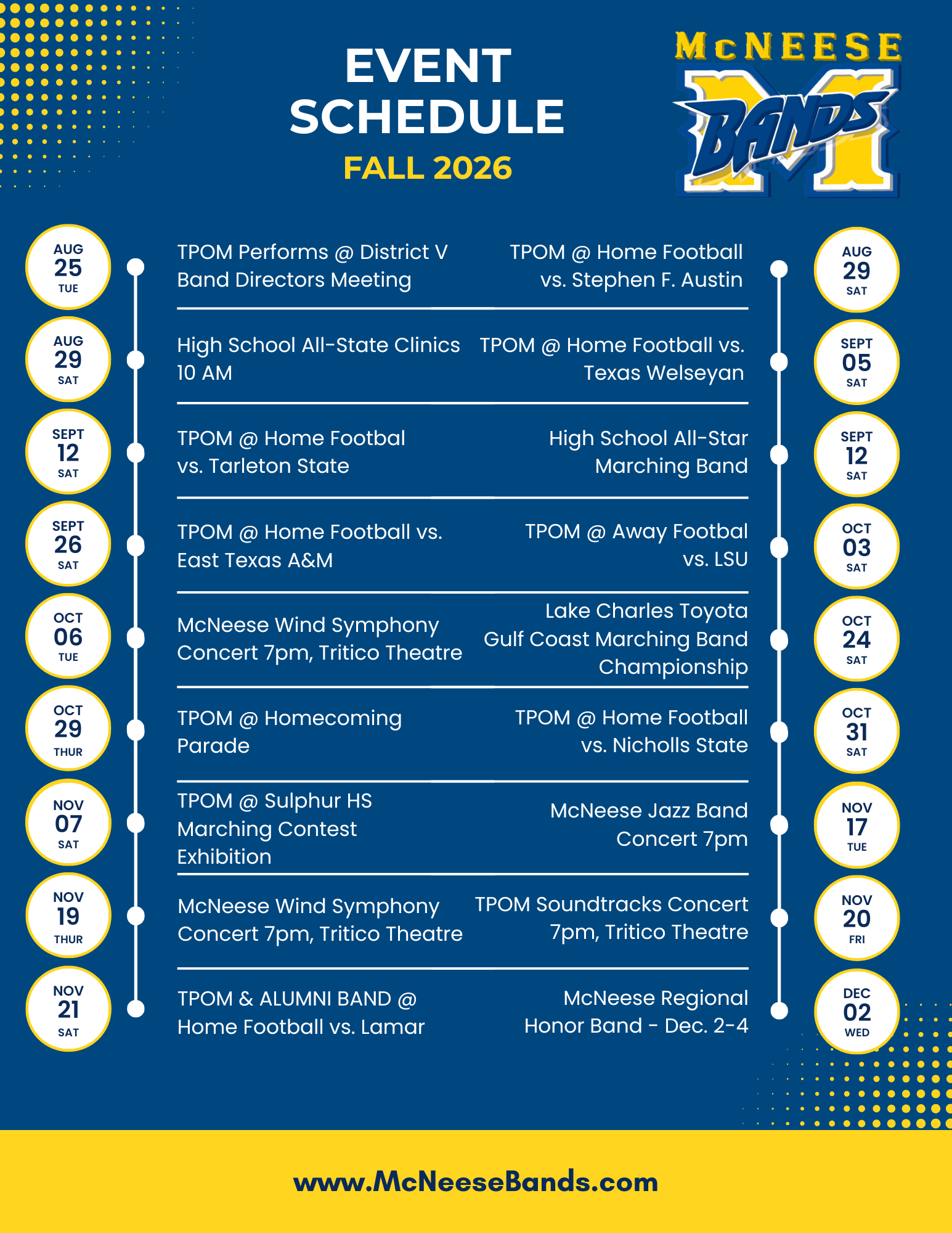 Fall 26 Events Flyer