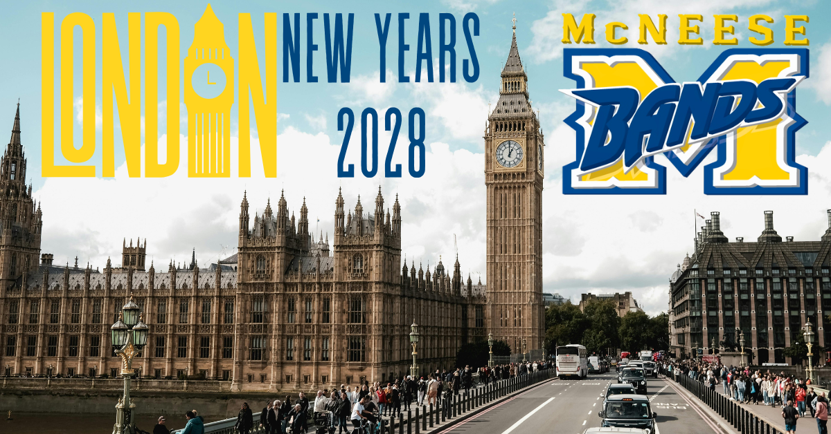 London New Years 2028 - McNeese Bands Logos