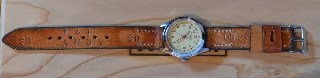 Iterum Seeland AS 1294 with brown leather strap.