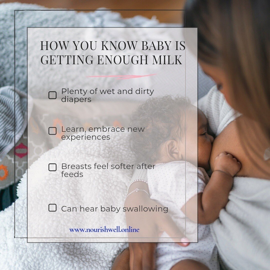 How to know your baby is getting enough milk: 

Watch wet and dirty diapers. Babies should have 5-6 wet diapers and at least 3 yellow, dirty diapers per day by day 5.

Normal Weight gain: Up to 7% weight loss is normal in the early days and a return 
