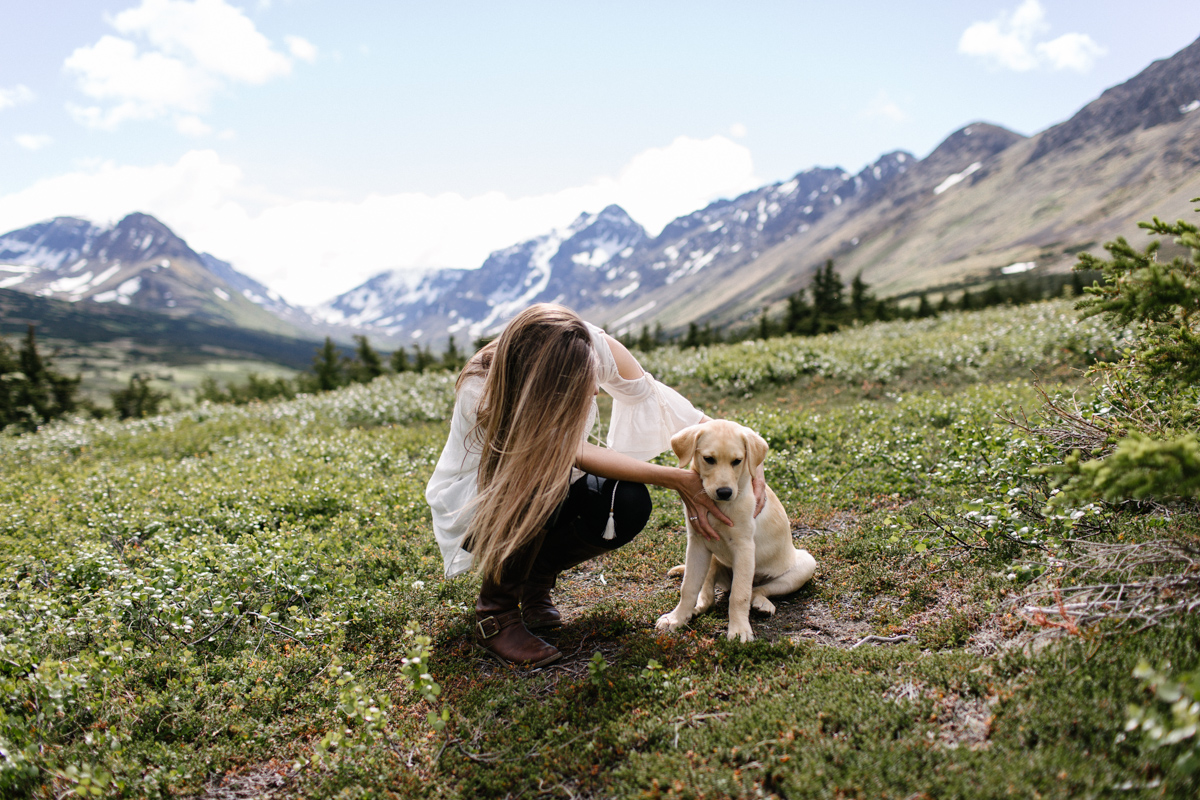 Photo by Jess Hunter, Anchorage Alaska wedding & elopement photographer, Chugach mountain range, Anchorage mountain portrait sesssion, adventure photography, elopement locations in Alaska, Jessica L. Hunter, mountain maternity session in Alaska