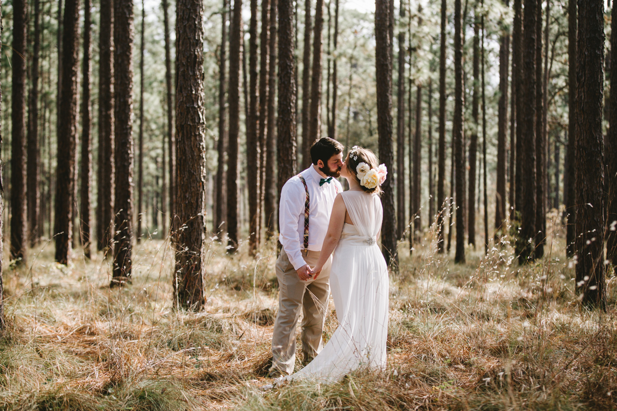 Southern wedding at Quail's Landing in Ashburn, Georgia photographed by Jess Hunter // Savannah, GA wedding photographer // Jacknsonville, FL wedding photographer, South Georgia wedding photography, North Florida wedding photography, Southern wedding traditions, wedding in the woods, bride and groom portraits in the woods, southern pine wedding