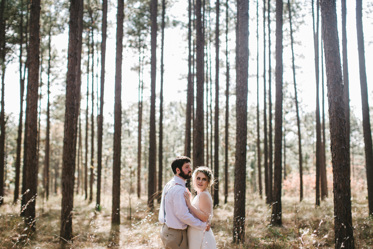 Southern wedding at Quail's Landing in Ashburn, Georgia photographed by Jess Hunter // Savannah, GA wedding photographer // Jacknsonville, FL wedding photographer, South Georgia wedding photography, North Florida wedding photography, Southern wedding traditions, wedding in the woods, bride and groom portraits in the woods, southern pine wedding