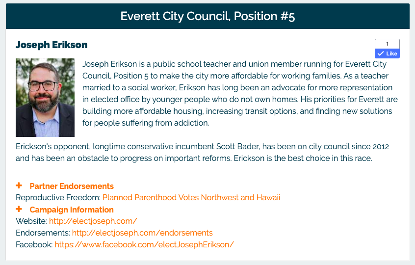 FUSE Progressive Voter’s Guide Endorsement