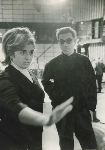 Tatiana Lioznova and Mikael Tariverdiev on set