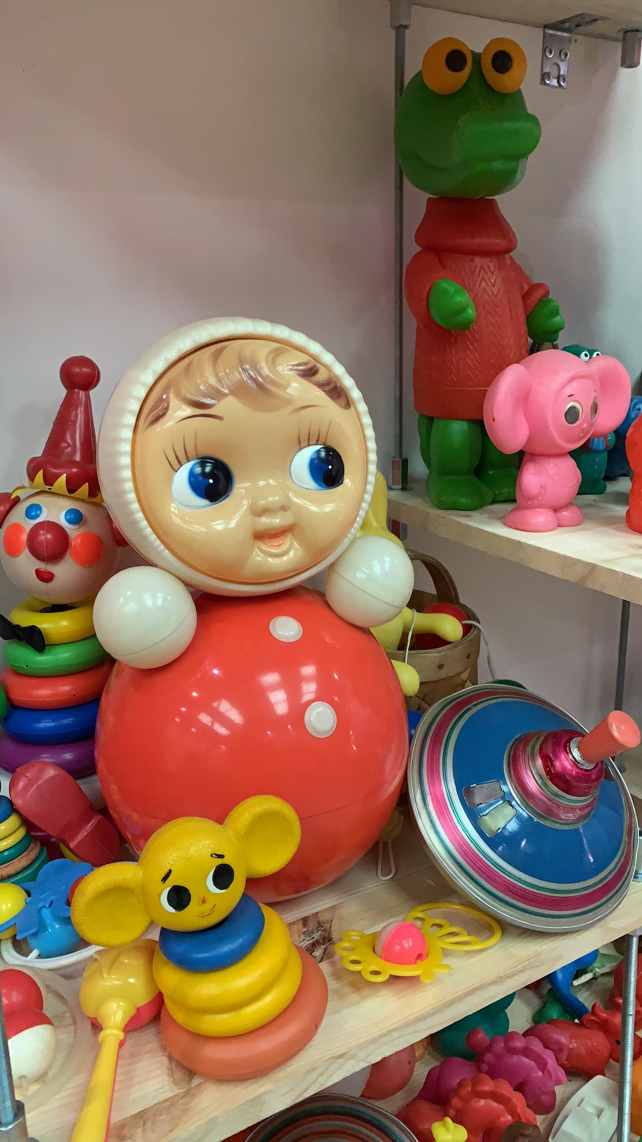 Nevalyashka - a sort of Soviet weeble - among other Soviet toys. Image credit: Museum of Soviet Childhood