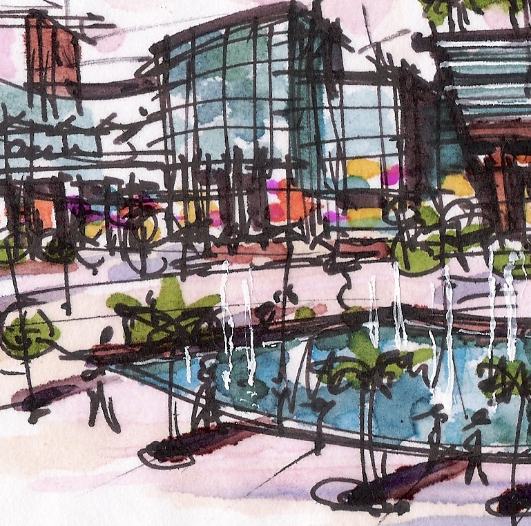 LAGOS MEDIA CITY-TOWER MALL FOUNTAIN PLAZA COLOR SKETCH.jpg