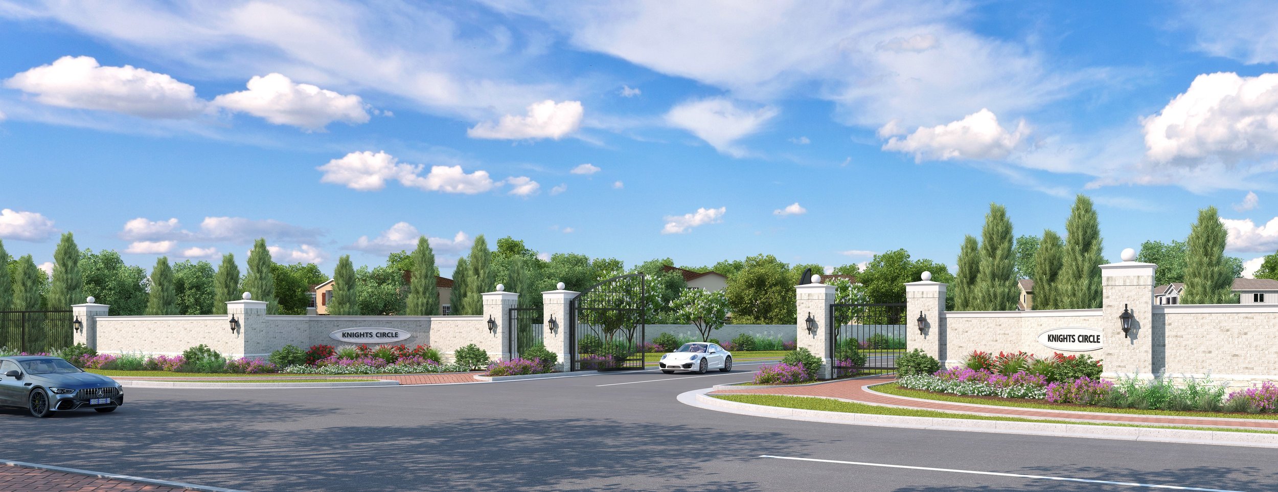 ENTRANCE GATE AT KNIGHT CIRLCE TOWNHOMES, LOGANVILLE, GA