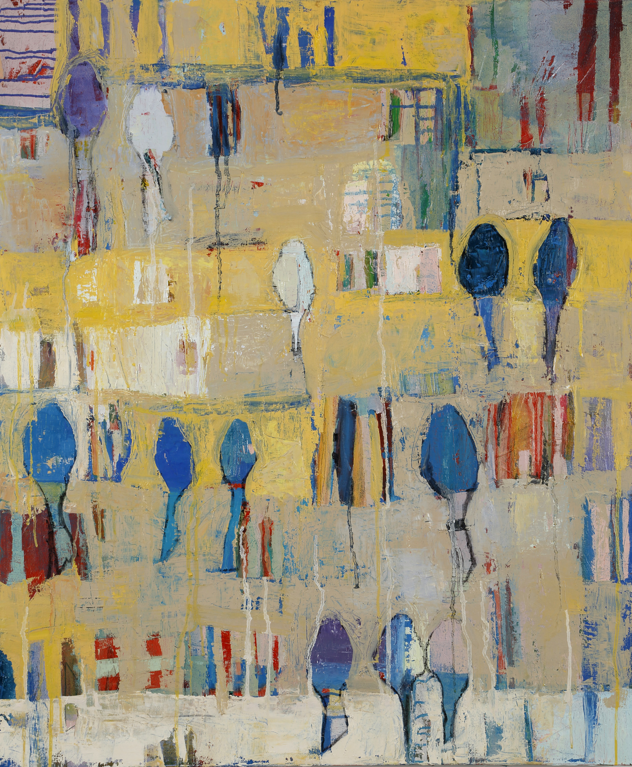 Pigeon Abacus 36 x 30 Oil on canvas Sold