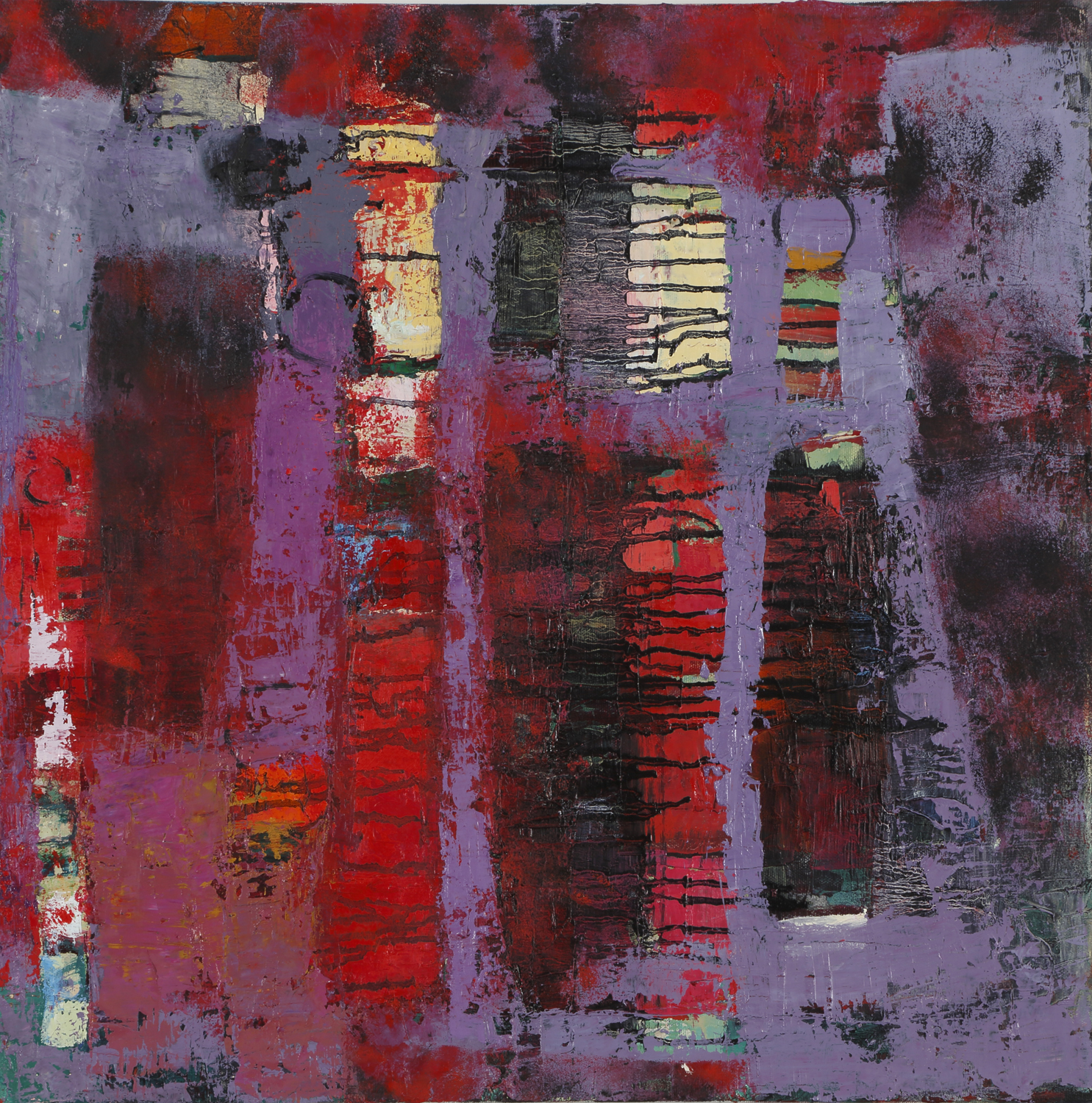 Worry Dolls 20 x 20 Oil on canvas