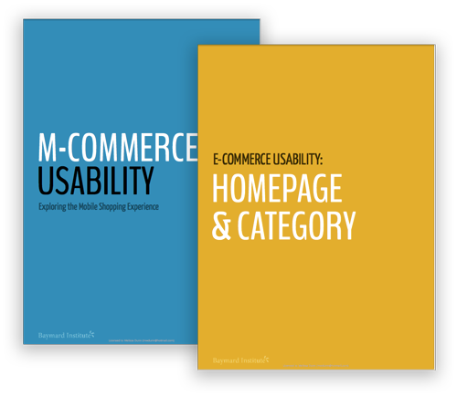 1- Some of the industry examples gathered during research phase 2- Research into m/e-commerce by Baymard institute
