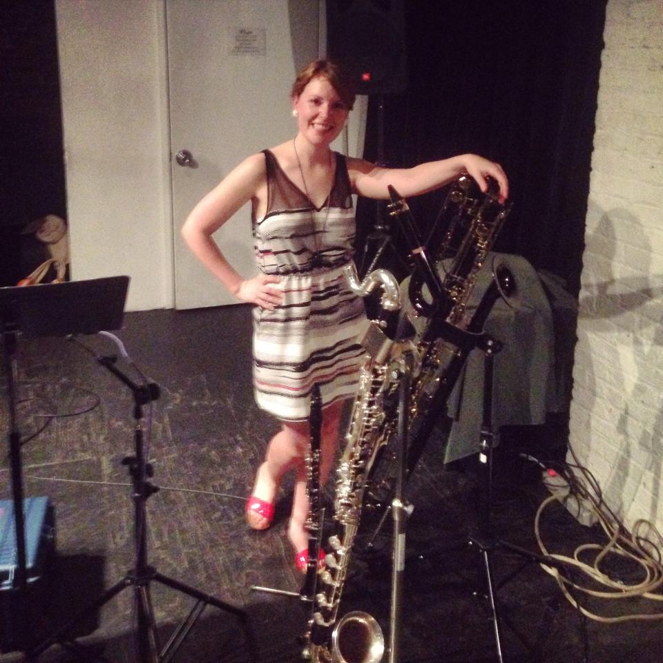  Phalanx of clarinets after a very hot (literally) solo show at The Stone in NYC 