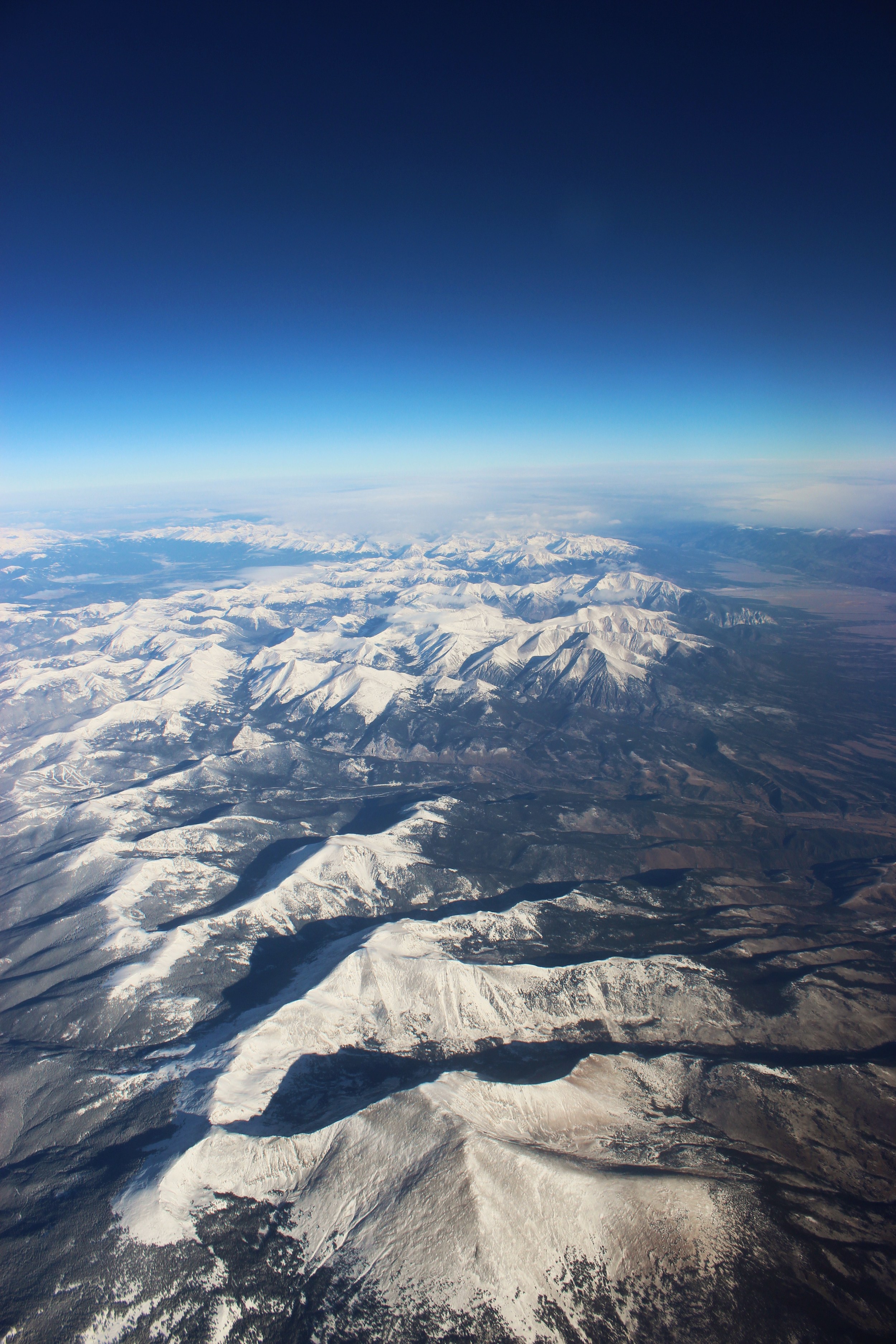 Rockies at 30,000 feet