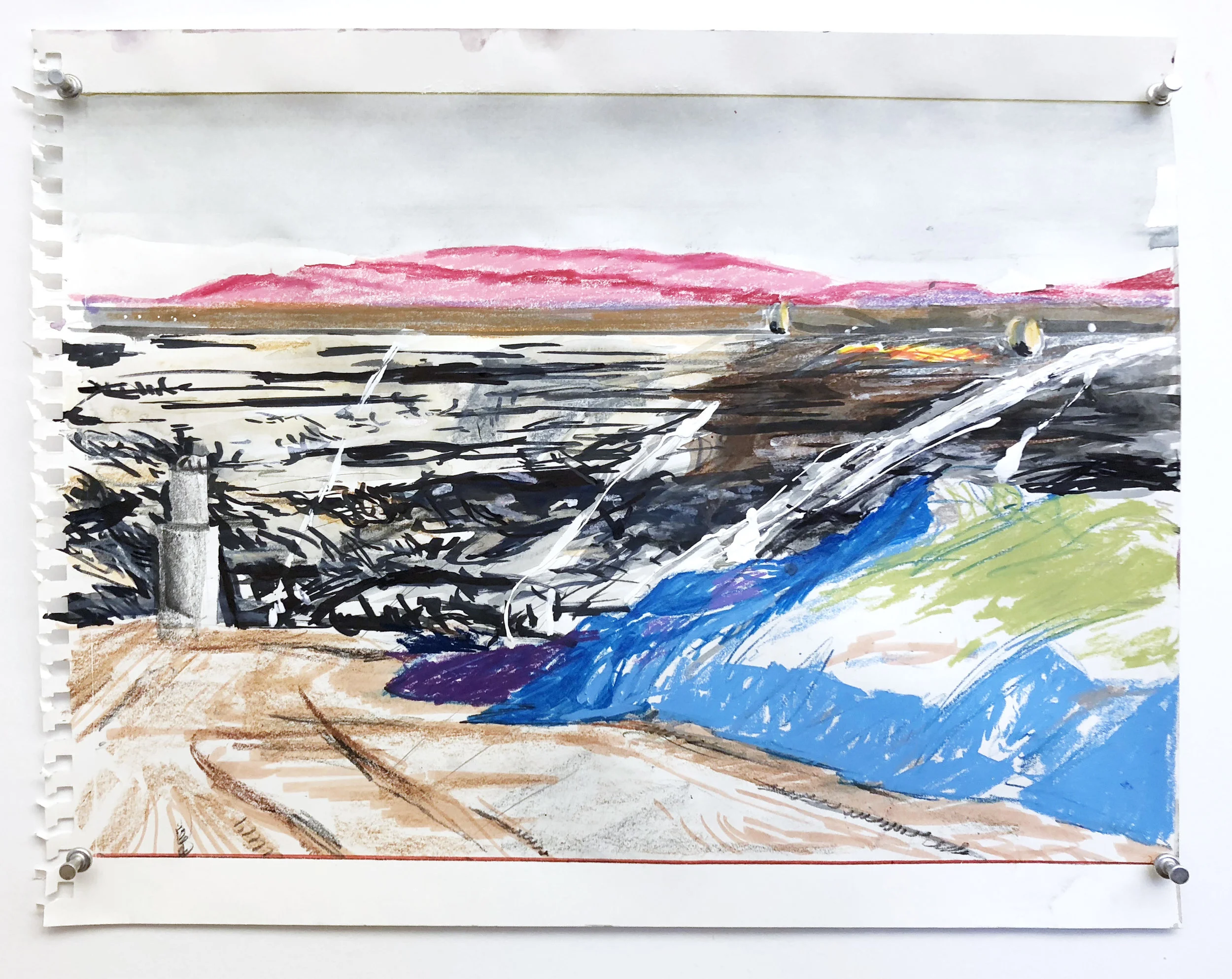 mixed media on paper, 17x14,2018