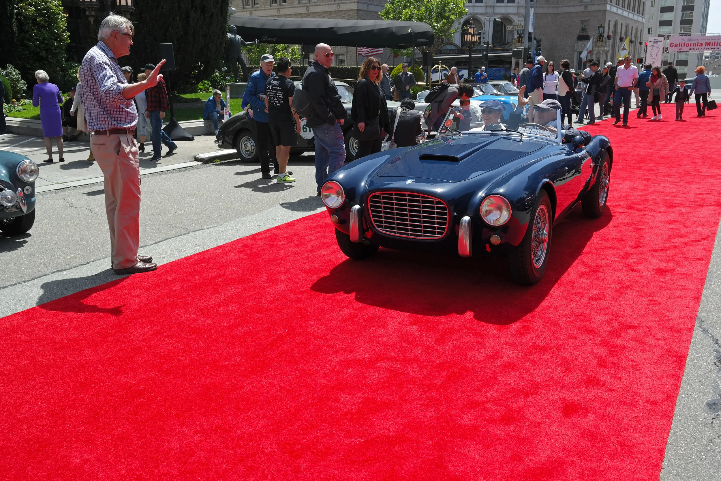 The 1953 Siata 208S driven by Robert Davis and Jerry Anderson of CA