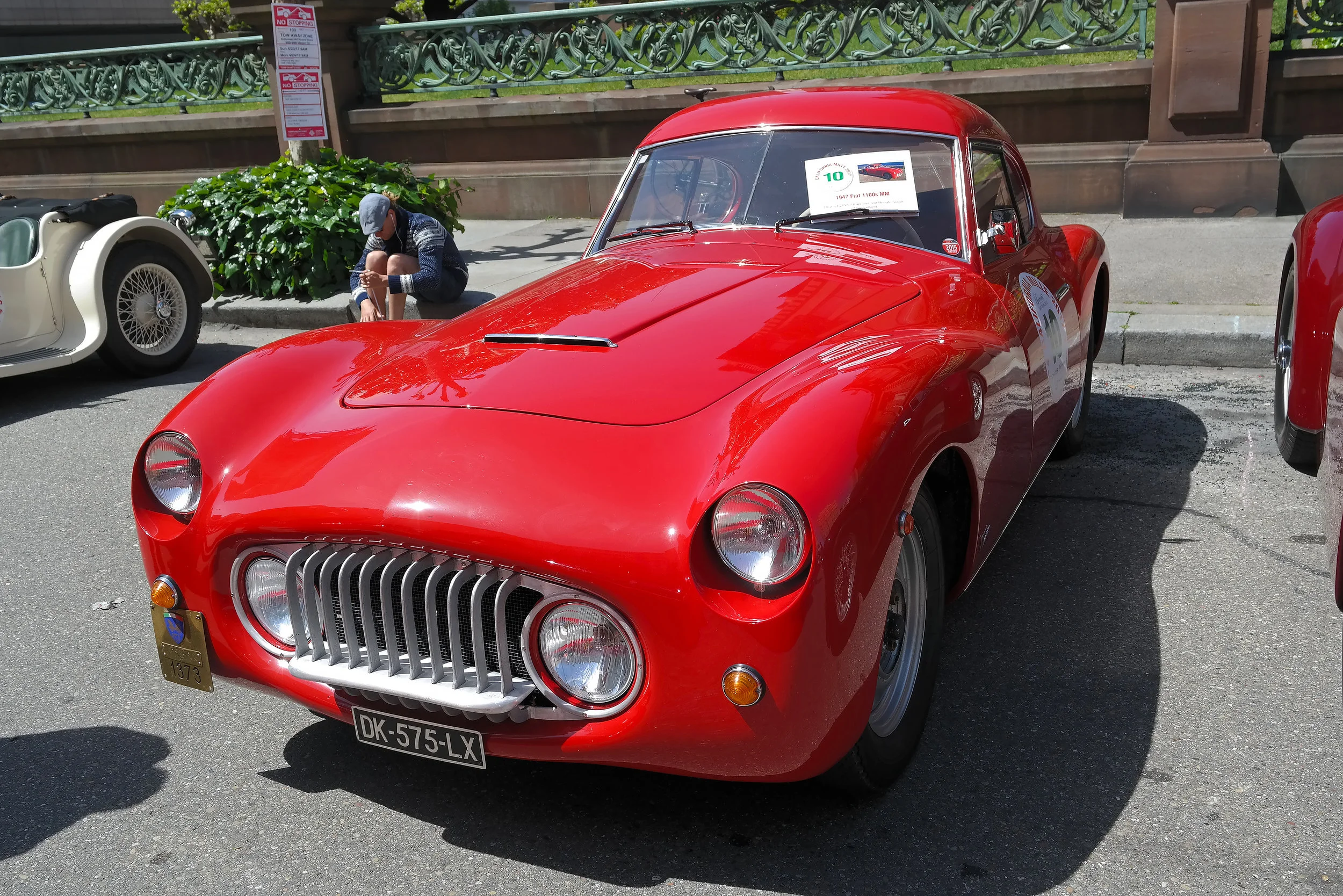 The 1947 Fiat 1100s MM driven by Peter Kappeler and Renato Sutter of Switzerland