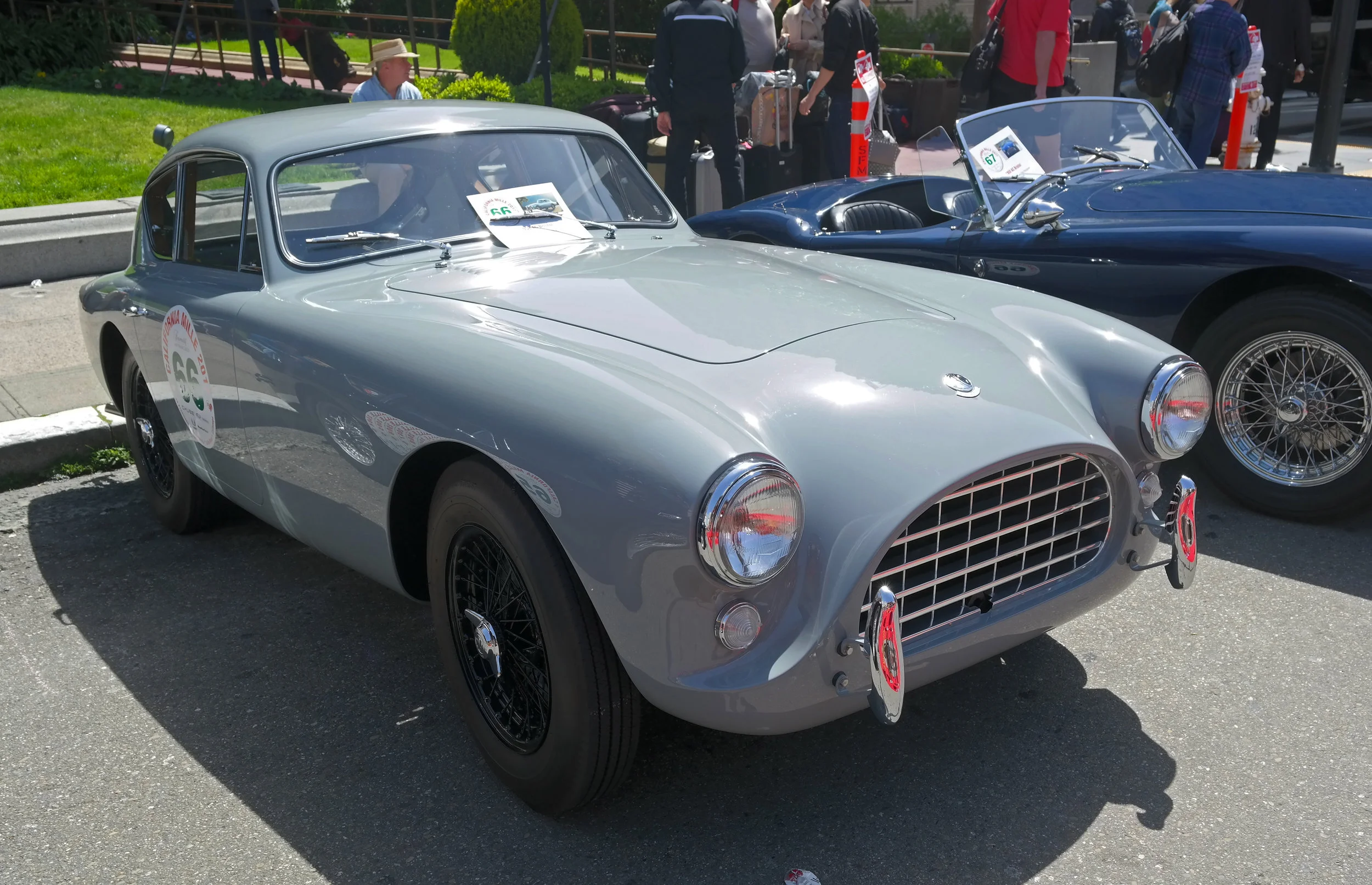 The 1958 AC Bristol driven by Van and Merrill Kasper of CA