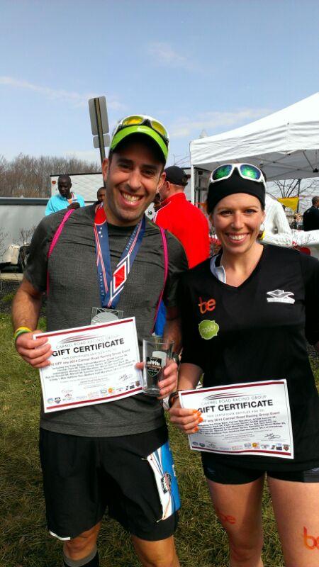 Laurah and husband, Rick. Rick finished 3rd in his age group.