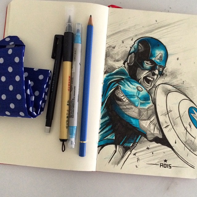 via awwdehh "This was sketched only with what came in the box...The eraser pen is bomb!"