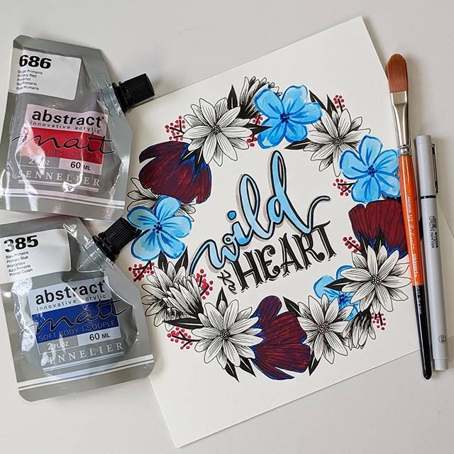 Repost from @melindabyanothername
・・・
My August #artsnackschallenge. Played with some different stuff. Didn't all work out how I imagined, but it was fun. #artsnacks #wreath #handlettering #drawing #painting #flowers