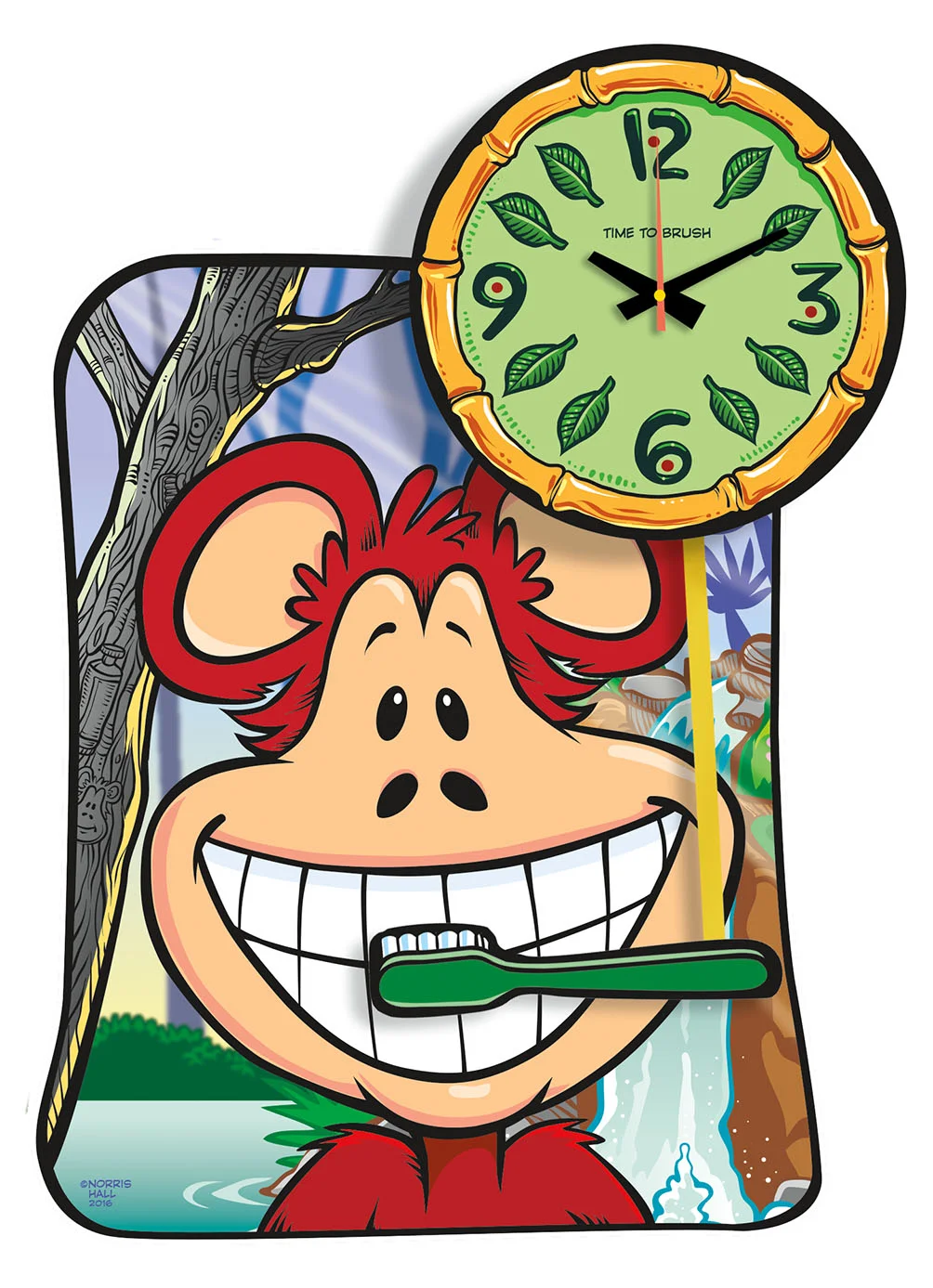 Due to popular demand, we have brought the Time to Brush Clocks back! Made from a new 6mm aluminum board. Lightweight and sturdy construction. Only $99.00 and FREE SHIPPING (in Continental US) for a limited time! 12 designs to choose from including a Llama and a Unicorn.
