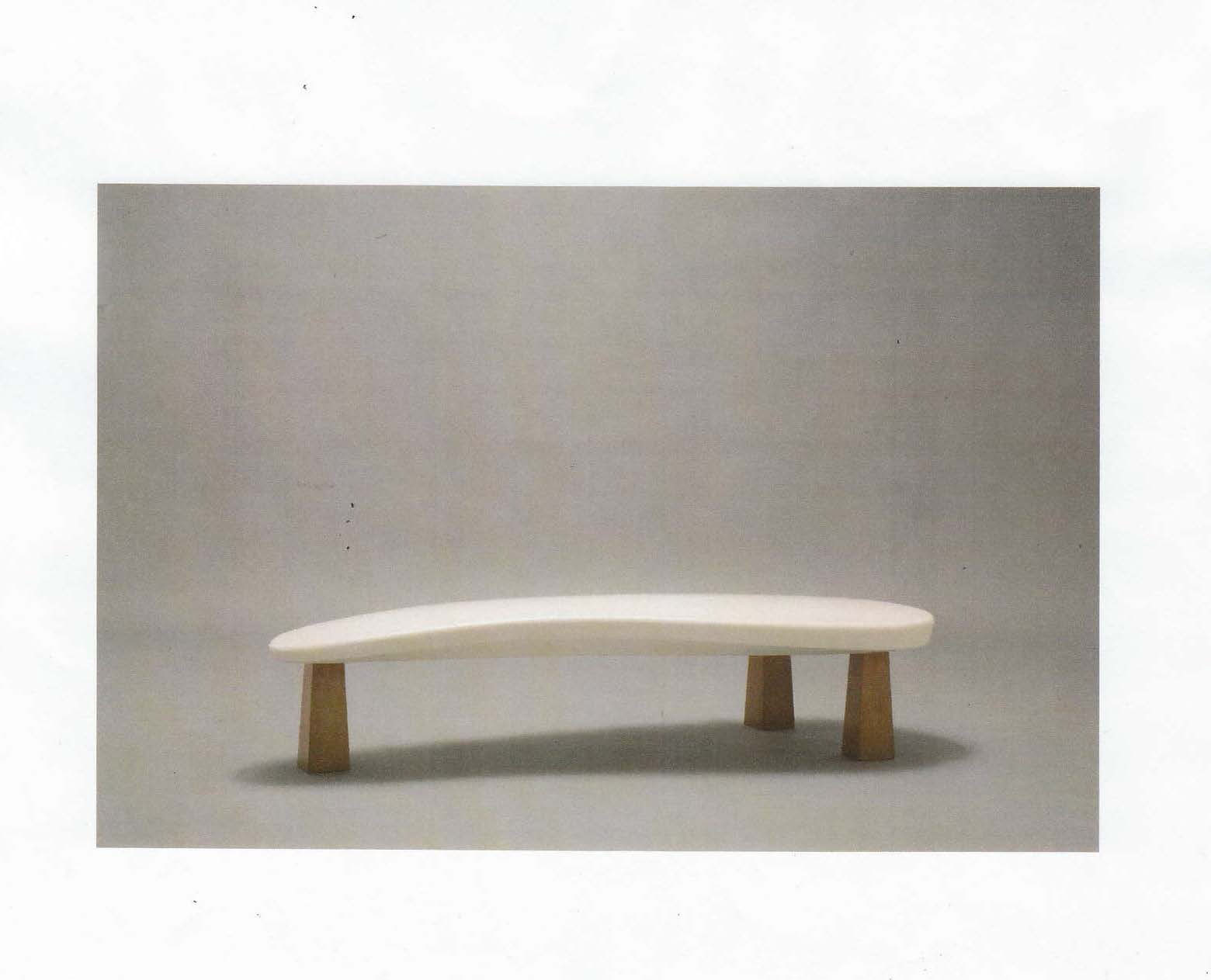 coffee table in resin and white oak