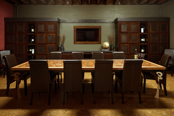 dining table with marquetry