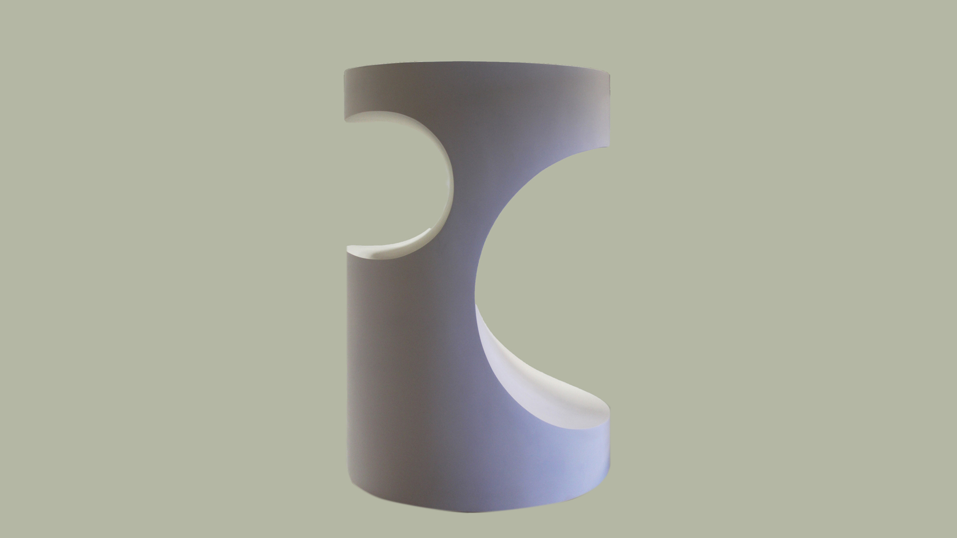 Resin Side Table in Off White