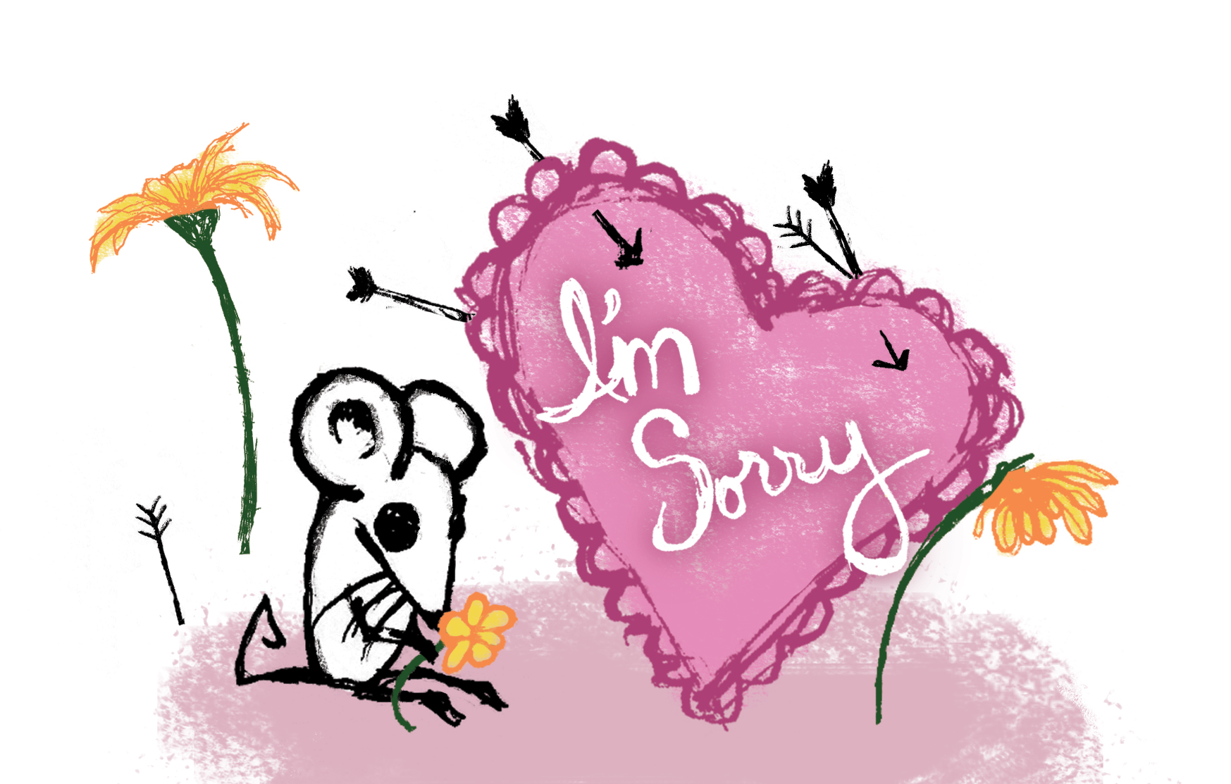 I'm Sorry | 7.2% Belgian Ale brewed with roses The aroma at first blush is a layered cloudburst of flowers, nectar, and white fruits offered in apology to the onslaught of flavors of peach, Juicy Fruit gum, and rose petals which quickly evaporates off the tongue leaving a delectable dry finish and sense of euphoria that comes with a return to the good graces of one's stung love.