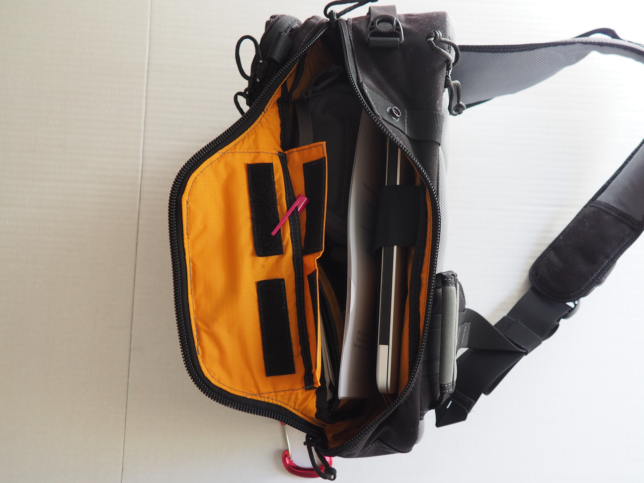 Small Velcro pocket in the flap area