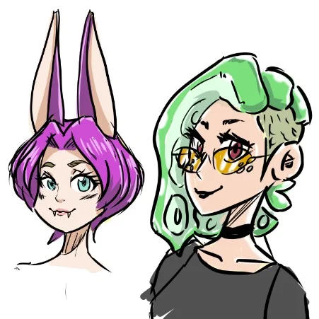 One fun concept I thought about was drawing the people I thanked in my first comic. They could appear as side characters such as these two.