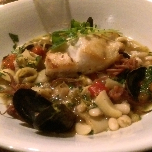 Bay Cassoulet Market fish, braised squid, mussels, fennel, cannellini bean, confit tomato-lemon broth