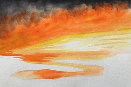 Empty Landscape, 7" x 10", Watercolor
