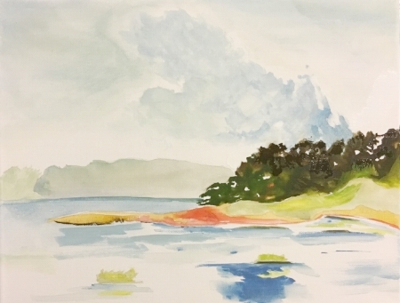 Finding the Light in the Dark #2, 11" x 14", Gouache
