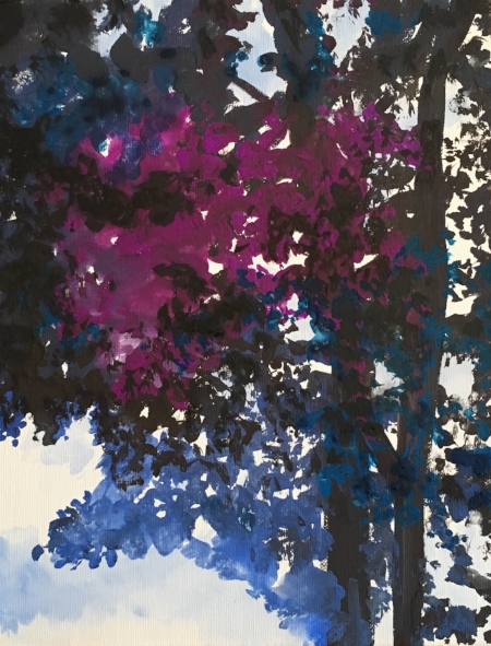 Finding the Light in the Dark, 14" x 11", Gouache