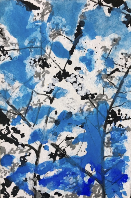 SPRING IS HERE, 6" x 4", Mixed Media