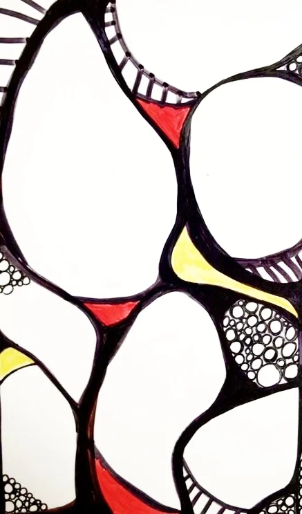 Yoga Movements #8, 9" x 8", Ink