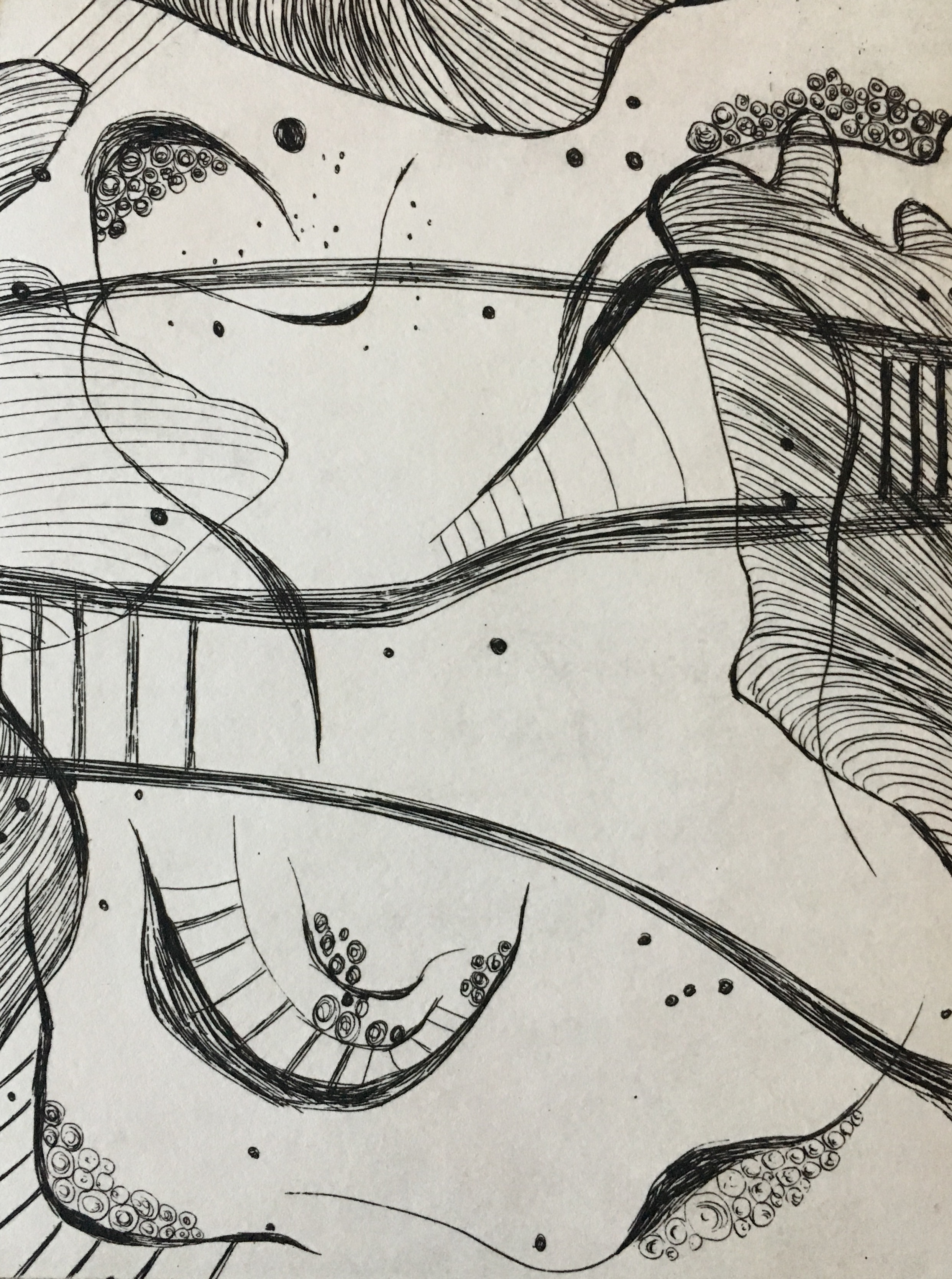 Rythms Underneath #1, 6" x 4", Solar Etching