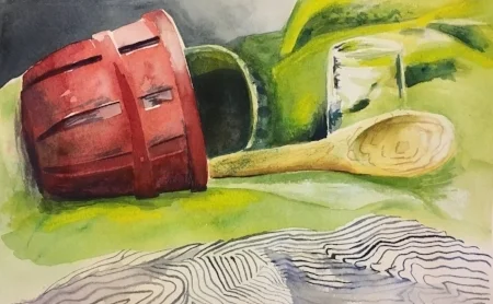 The Bucket, 8" x 11 1/2", Watercolor