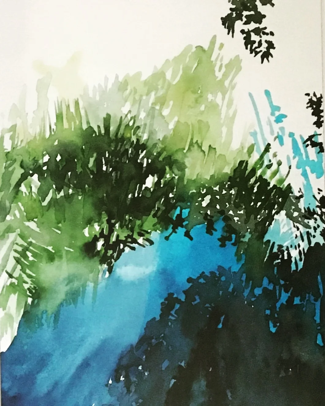 Hecks #13, 17" x 13 1/2", watercolor