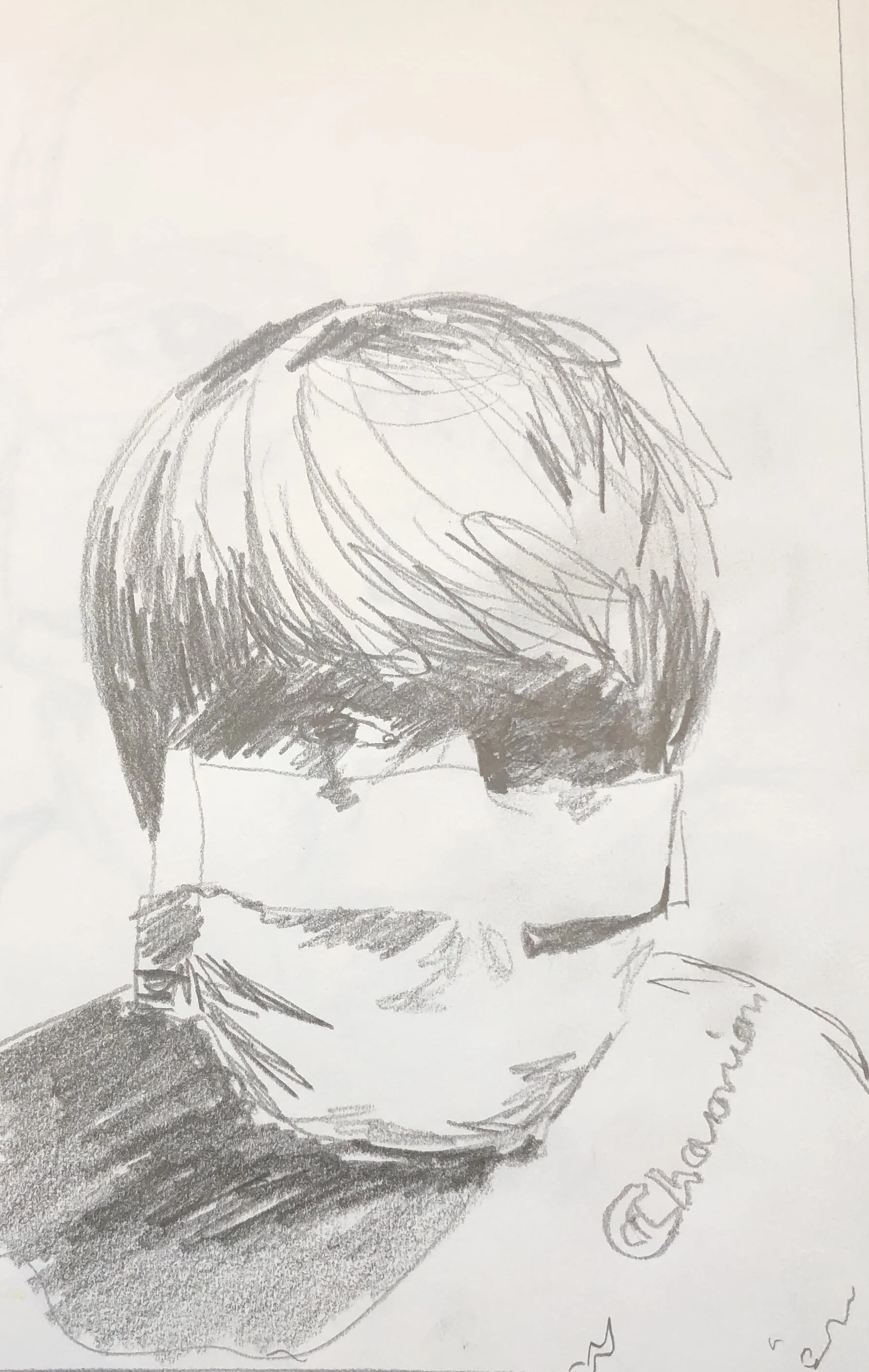 My Nephew, 8.5" x 5.5", graphite (unframed)